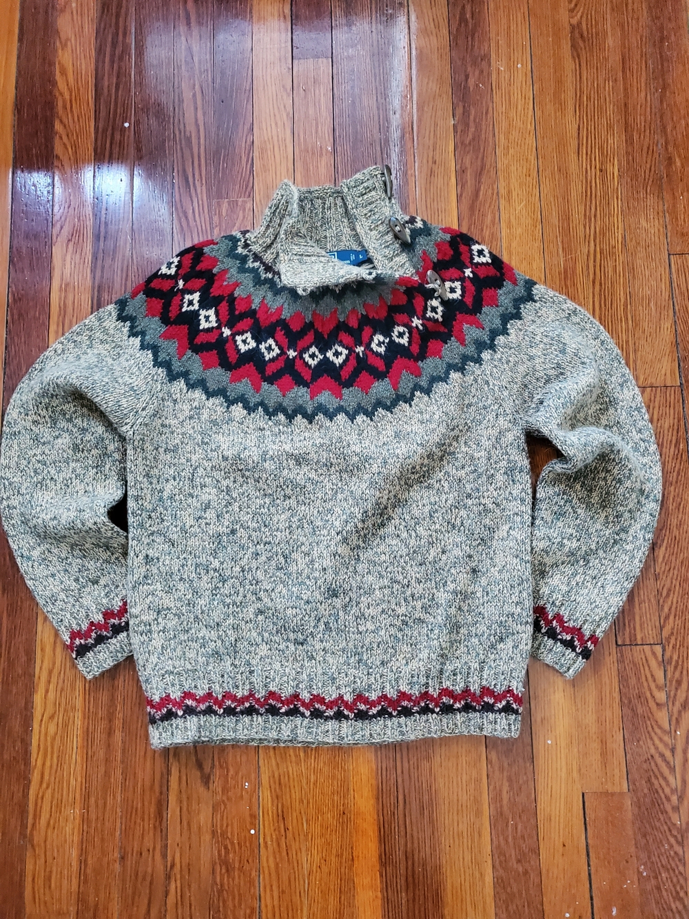 Polo Ralph Lauren Heathered Turtleneck Sweater  Multicolored Fair Isle Yoke